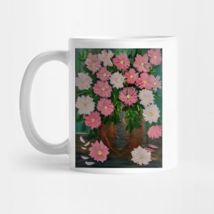 lovely color combination in this bouquet of flowers in a metallic copper vase Mug